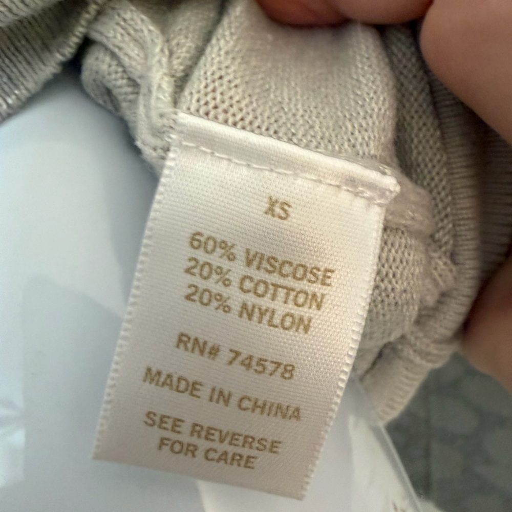 Y2k Cache Shimmer Silver Gray Patterned Long Slee… - image 4